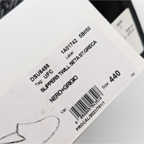 Versace Designer Black Patterned Women's Loafers - Picture 5 of 6